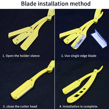 Men's Barber Shaving Razor Folding Knife Unisex Hair Removal Tool