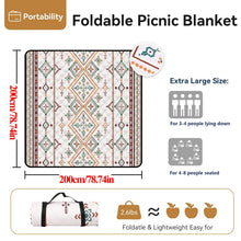 Waterproof Picnic Blanket, 200x200CM Large Beach Outdoor Mat, with
