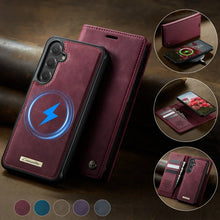Magnetic Wireless Charging Leather Wallet Phone Case for Samsung Galaxy