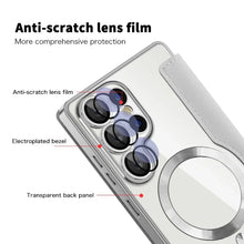Card Holder Magnetic Leather Case for Samsung Galaxy S25 Ultra S24 Plus