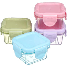 4 PCS Food Storage Containers with Airtight Lids Small Plastic Meal