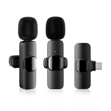 Wireless Lavalier Microphone Mini Mic for iPhone Android Live Broadcast