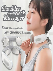 2026 1pc Portable Electric Neck Massager, Smart Cervical - and Shoulder