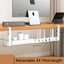 Under Desk Cable Management Tray,Extendable Sturdy Steel Cord Hider