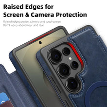 Luxury PU Leather Magnetic Flip Bracket Case For Samsung Galaxy S22 S23