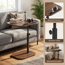 Height Adjustable C-Shaped Bedside Table Portable Laptop Desk Sturdy
