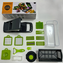 16-in-1 Vegetable Chopper - Manual Food Slicer with Container & Drain