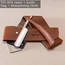 Men's Manual Vintage Shaving Razor Stainless Steel Blade with Ebony