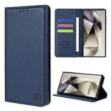 Wallet Skin Friendly Magnetic Slot Flip Leather Case For Samsung Galaxy