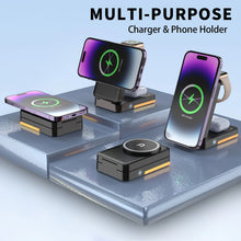 3 in 1 Foldable LED Light Wireless Charger Stand For iPhone 16 15 14 13