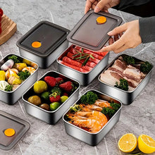 [ ] 4pc Stainless Steel Food Storage Containers Set Thickened Leakproof
