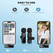 Lavalier Wireless Microphone 80mAh Rechargeable Battery Clip-On Podcast