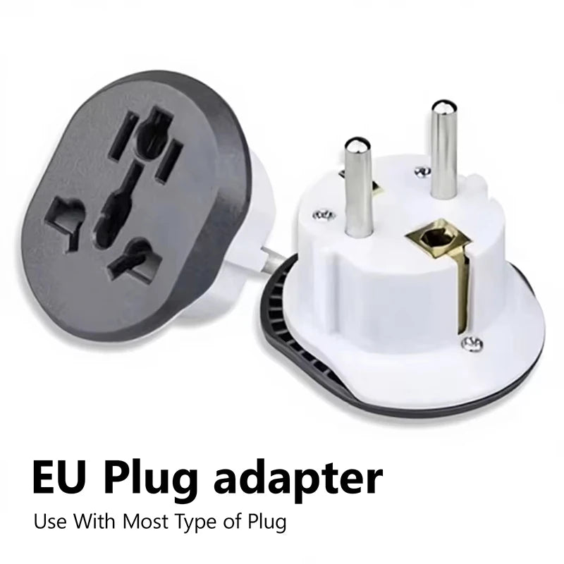 EU Plug Adapter Stable Wall Socket Connection International Travel