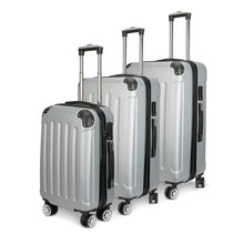 3 Piece Hard Shell Luggage Set, Lightweight ABS Suitcases with TSA