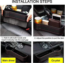 Car Seat Gap Filler Manager Leather Multifunctional Car Seat Storage