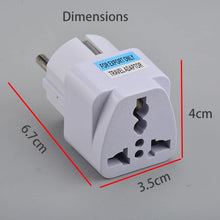 Universal EU Plug Grey Adapter International AU UK US To Euro KR Travel