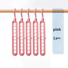 9 Hole Foldable Hanger Wardrobe Space Saving Storage For Clothes Drying