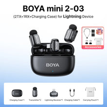 BOYA Mini 2 Wireless Lavalier Microphone AI Noise Reduction Mic for