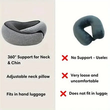 Portable Adjustable Travel Neck Pillow Memory Foam U-shaped Snail Style