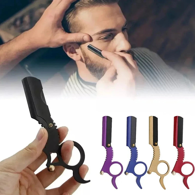 Stainless Steel Classic Shaving Razor for Thumb Double Edge Haircutting