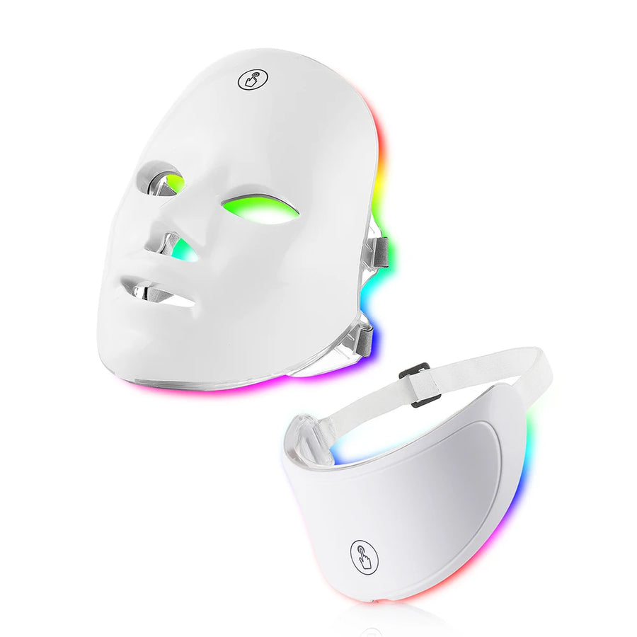 Face and Neck Beauty Machine LED Facial Mask Photon with 7 Colors Skin