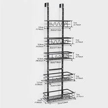 4/5-Tier Over The Door Pantry Organizer, Metal Hanging Spice Rack