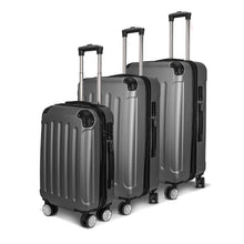 3 Piece Hard Shell Luggage Set, Lightweight ABS Suitcases with TSA