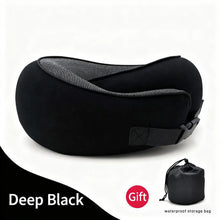Memory Foam U-Shaped Pillow, Foldable Neck for Travel, Airplane Trips