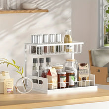 Pull Out Organizer Shelf Multifunctional 2 Tier Storage Rack Large