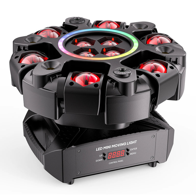 Fieryzeal 150W 6-Arm RGBW Beam Moving Head Light with Strip Effect