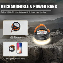 High Power Camping Lantern Tents Lamp 1200mah USB Rechargeable Portable