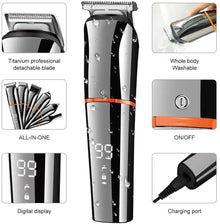 Kemei KM-5898 Digital Display All In One Hair Trimmer For Men Eyebrow