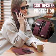 Magnetic Wireless Charging Leather Wallet Phone Case for Samsung Galaxy