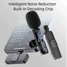Wireless Lavalier Microphone Mini Mic for iPhone Android Live Broadcast