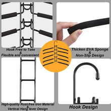 5pcs Multi-Tier Hanging Closet Hanger with Hooks Space-Saving Organizer