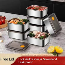 [ ] 4pc Stainless Steel Food Storage Containers Set Thickened Leakproof