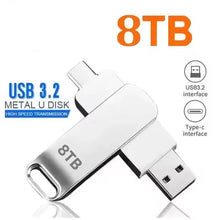 16TB USB 3.2 Flash Drives High Speed Transfer Metal Pendrive Memory