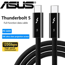 ASUS PD240W Fast Charging Thunderbolt 5 USB Type C Cable 80Gbps Data