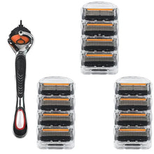 5-Layer Replaceable Safety Blades, Men's Manual Razor, Stainless Steel