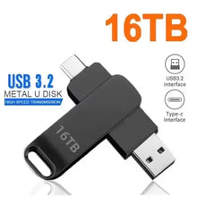 16TB USB 3.2 Flash Drives High Speed Transfer Metal Pendrive Memory