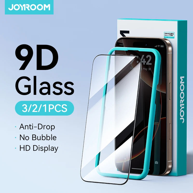 Joyroom 3/2/1PCS HD Glass For iPhone 18 17 16 15 Pro Max Screen
