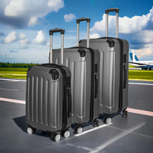 3 Piece Hard Shell Luggage Set, Lightweight ABS Suitcases with TSA