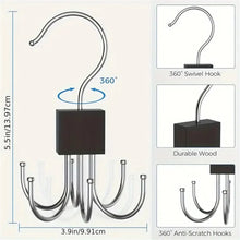 1/5pcs 360° Rotating Storage Hanger Hook Multi-Claw Bag Metal Belts
