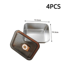 [ ] 4pc Stainless Steel Food Storage Containers Set Thickened Leakproof