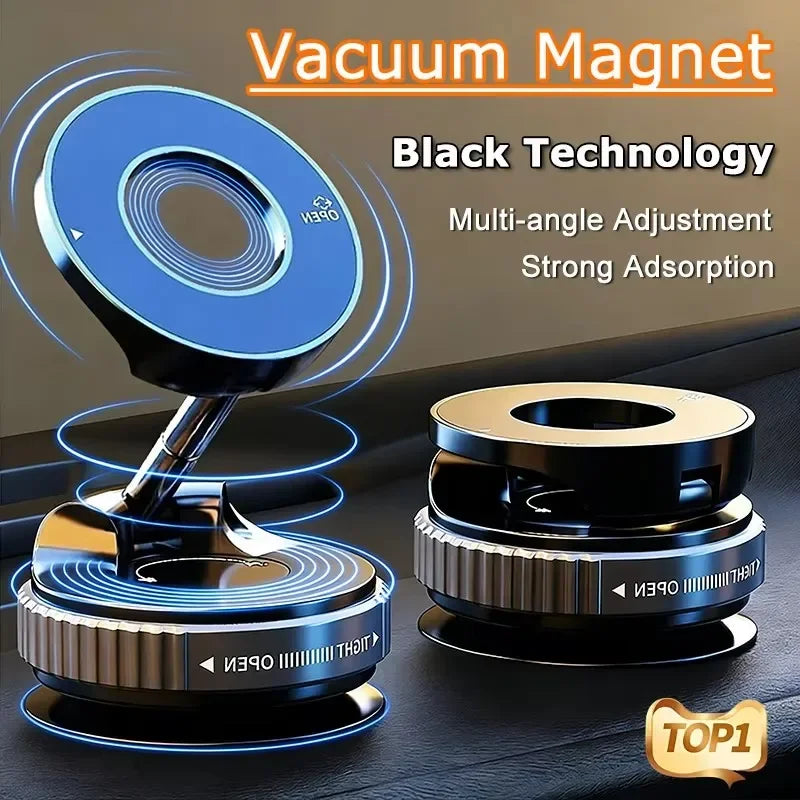 Magnetic Car Phone Holder 360 Degree Rotation Vacuum Adsorption Strong