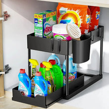 Multifunctional Storage Rack 2 Tier Under Sink Sliding Cabinet Basket