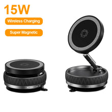 15W Wireless Car Charger Car Phone Holder RGB Colorful Light Vacuum