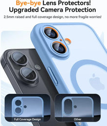 Magnetic Translucent Armor Shockproof Case For iPhone 17 16 15 14 13 12
