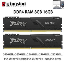 Kingston BEAST Memoria DDR4 Desktop RAM 32GB 16GB 8GB 3600 3200 2666
