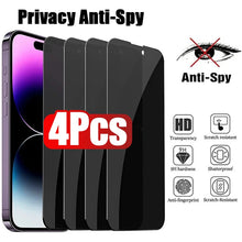 4pcs Full Cover Anti Spy Screen Protector for iPhone 17 16 11 12 13 14